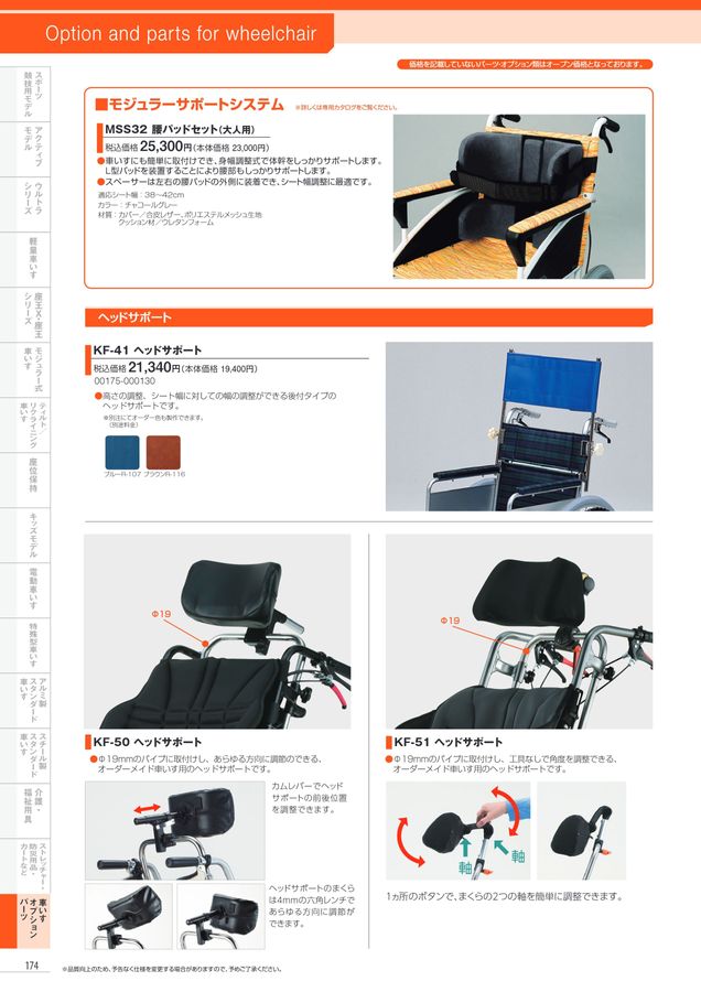 車椅子用モジュラーサポートシステム 大人用腰パッドセットMSS32 楽天